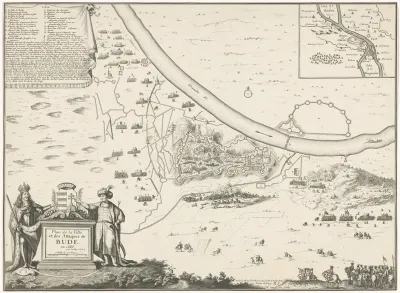 Plattegrond van Buda, 1686