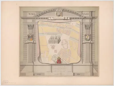 Plattegrond van burgerwijk XXIII te Amsterdam, onder leiding van kapitein Frans Jacob Schumacher