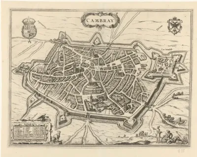 Plattegrond van Cambrai (Kamerijk)