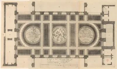 Plattegrond van de Burgerzaal in het Stadhuis op de Dam