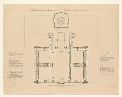 Plattegrond van de derde verdieping van het Hotel des Invalides