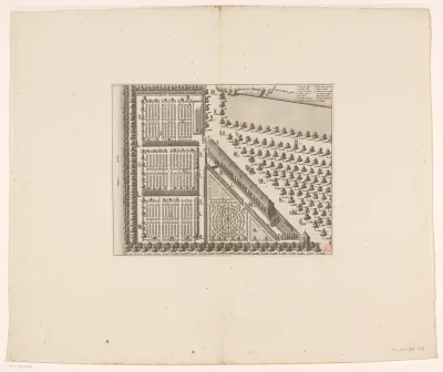 Plattegrond van de Hortus Medicus (Hortus Botanicus) te Amsterdam
