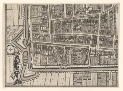 Plattegrond van de Kaart Figuratief van Delft (deel linksonder)