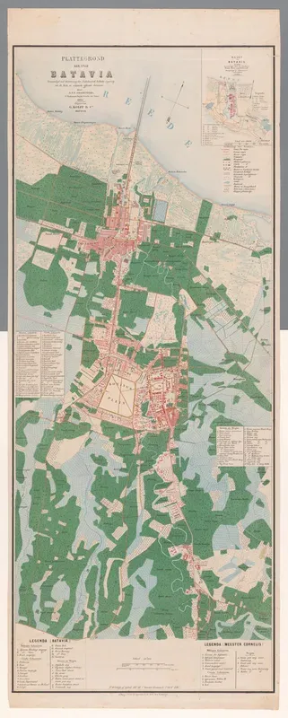 Plattegrond van de stad Batavia