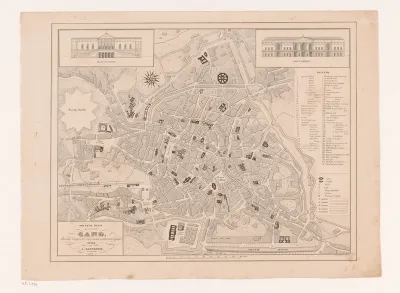 Plattegrond van de stad Gent, 1838