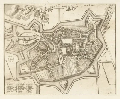 Plattegrond van de stad Goes