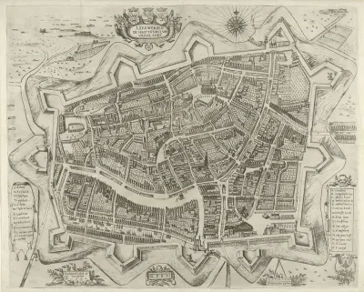 Plattegrond van de stad Leeuwarden, 1622