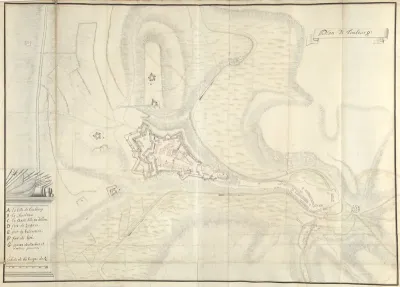 Plattegrond van de stad Limbourg, ca. 1701-1715
