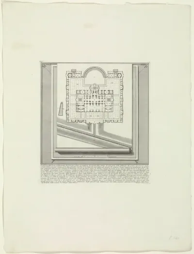 Plattegrond van de Thermen van Diocletianus te Rome