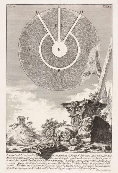 Plattegrond van de Tombe van Alexander Severus