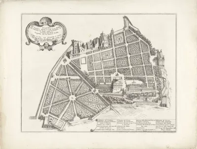 Plattegrond van de tuin van hertog Girolamo Mattei