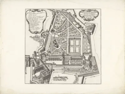 Plattegrond van de Vaticaanse Belvedere tuinen