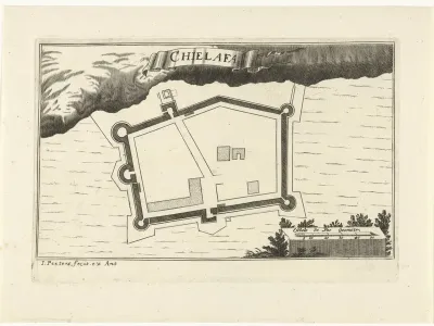 Plattegrond van de vesting Chielafa