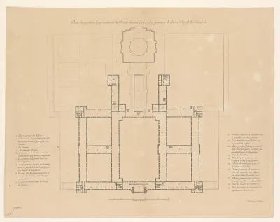 Plattegrond van de vierde verdieping van het Hotel des Invalides