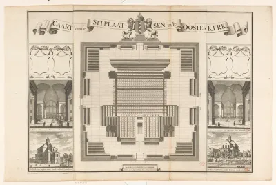 Plattegrond van de zitplaatsen in de Oosterkerk te Amsterdam