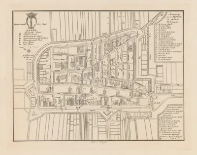 Plattegrond van Delft