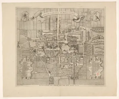 Plattegrond van Den Haag, 1570