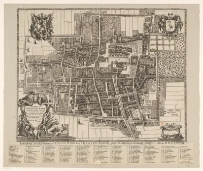 Plattegrond van Den Haag, 1682
