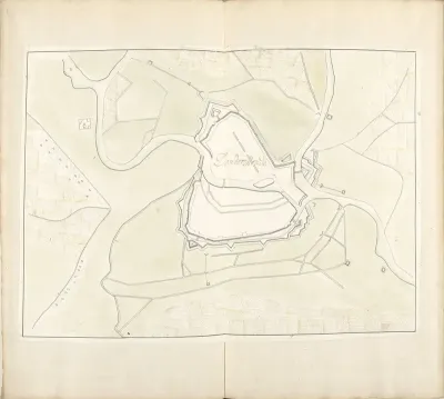 Plattegrond van Dendermonde, ca. 1701-1715