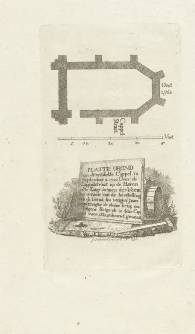 Plattegrond van een kapel in Veere