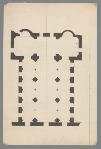 Plattegrond van een kerk te Utrecht