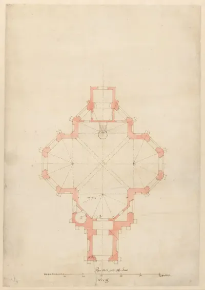 Plattegrond van een kerk