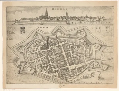 Plattegrond van en gezicht op Zaltbommel