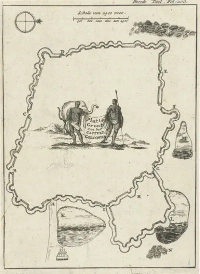 Plattegrond van Fort Golkonda