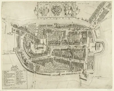 Plattegrond van Franeker, 1598