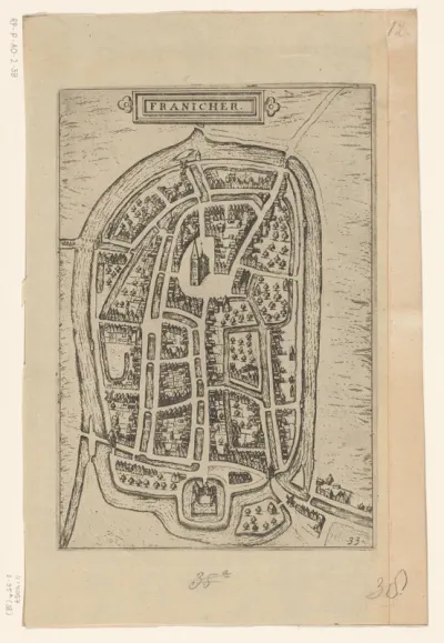 Plattegrond van Franeker
