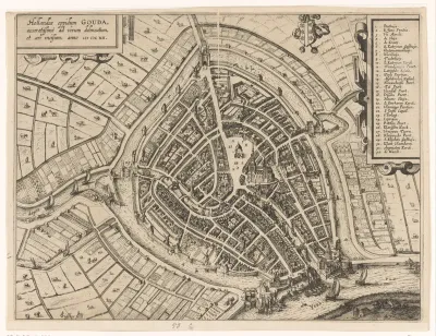 Plattegrond van Gouda