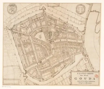 Plattegrond van Gouda