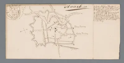 Plattegrond van Haarlem met legenda