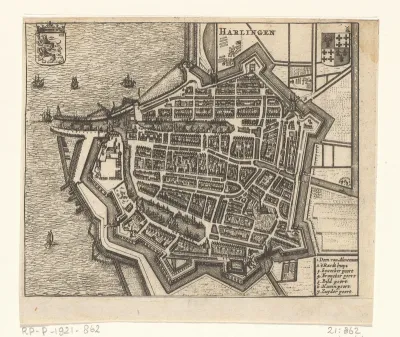 Plattegrond van Harlingen