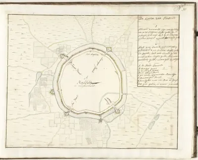 Plattegrond van Hasselt, ca. 1701-1715