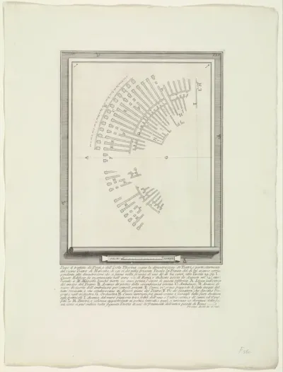 Plattegrond van het Theater van Marcellus te Rome