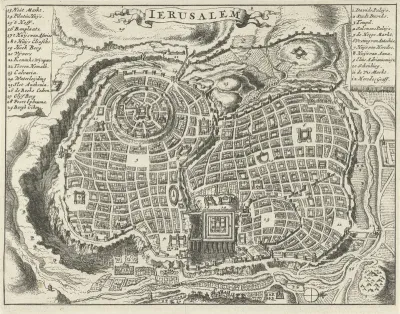 Plattegrond van Jeruzalem