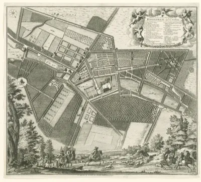 Plattegrond van kasteel Rosendael met omliggend gebied