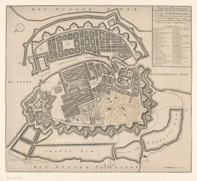 Plattegrond van Kopenhagen