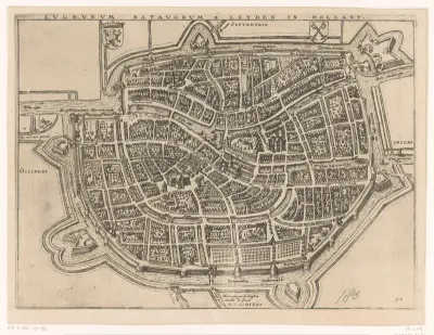 Plattegrond van Leiden