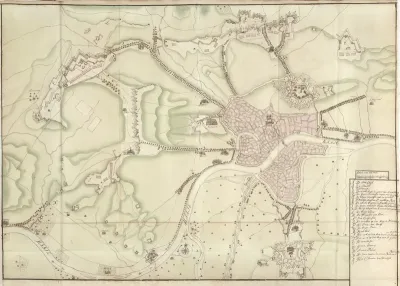 Plattegrond van Luik, ca. 1701-1715
