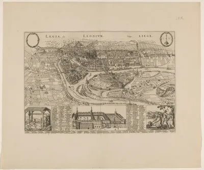 Plattegrond van Luik