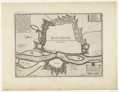 Plattegrond van Maastricht, 1673