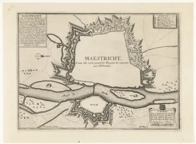 Plattegrond van Maastricht, 1678