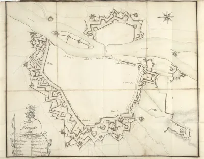 Plattegrond van Maastricht, ca. 1701-1715