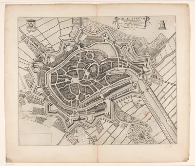 Plattegrond van Middelburg