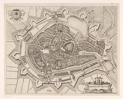 Plattegrond van Middelburg