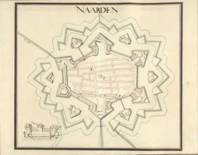 Plattegrond van Naarden, ca. 1701-1715