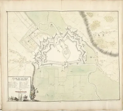 Plattegrond van Oudenaarde, 1707