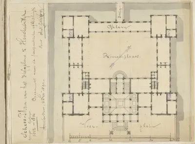Plattegrond van Paleis Honselaarsdijk